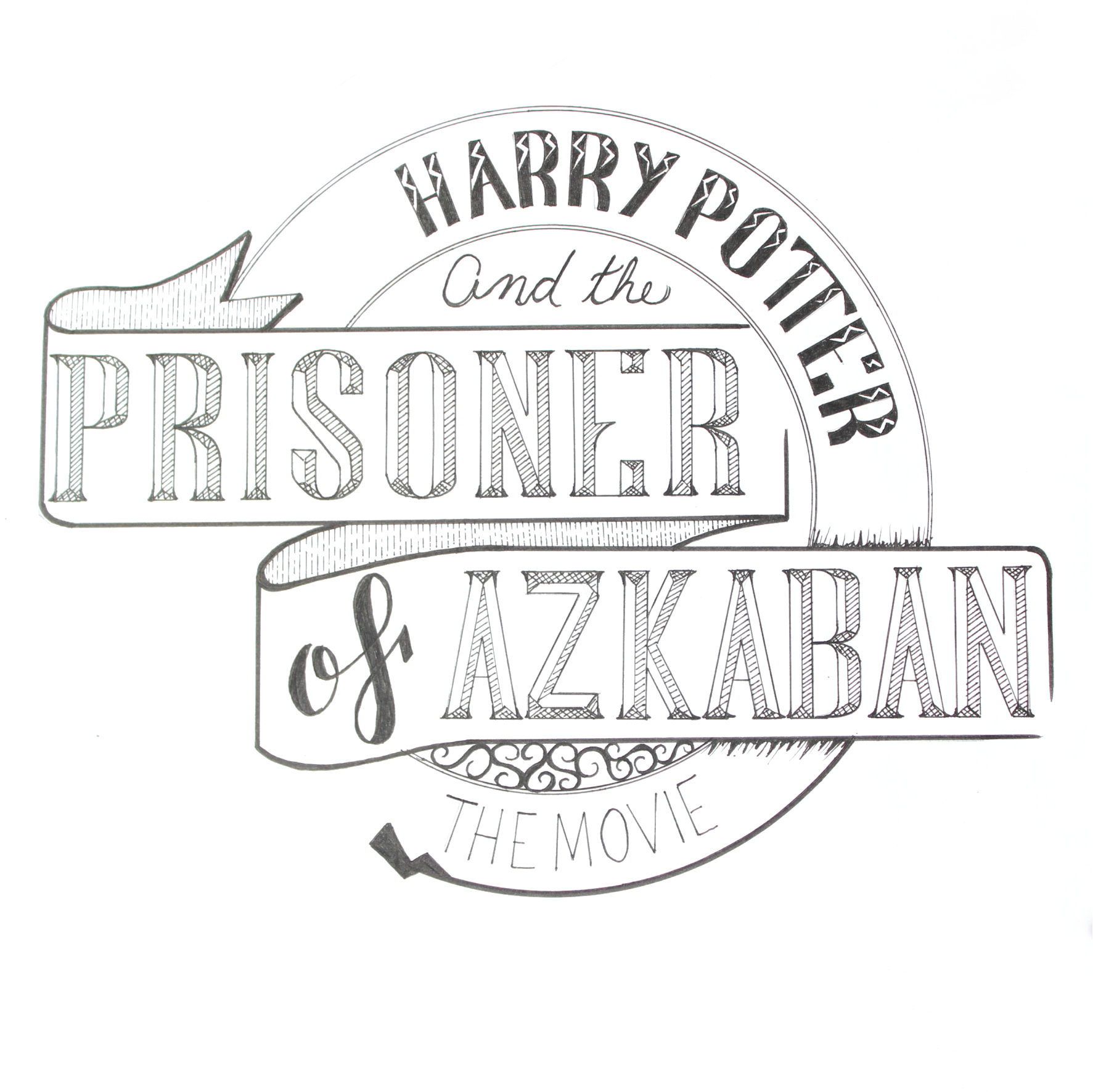 prisoner of azcaban lettering